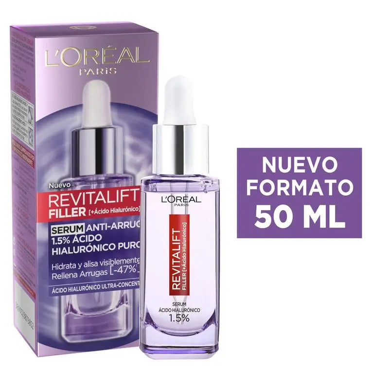 L'Oréal Paris Revitalift Filler sérum proti starnutiu (+čistá kyselina hyalurónová) 50 ml