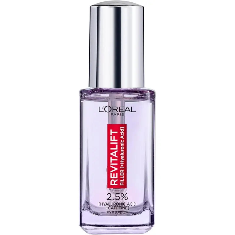 L'Oréal Paris Očné sérum Revitalift Filler: 2,5 % kyseliny hyalurónovej a kofeínu, trojitý roll-on