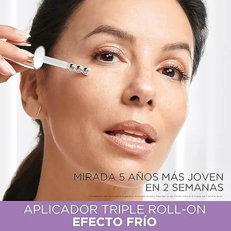 L'Oréal Paris Očné sérum Revitalift Filler: 2,5 % kyseliny hyalurónovej a kofeínu, trojitý roll-on