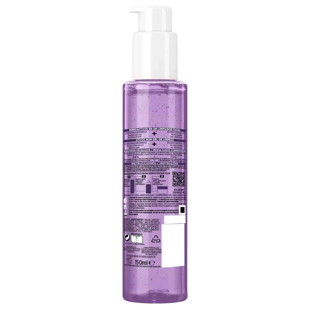 L'Oreal Paris Skincare Revitalift Čistiaci prípravok na tvár s kyselinou hyalurónovou, 150 ml