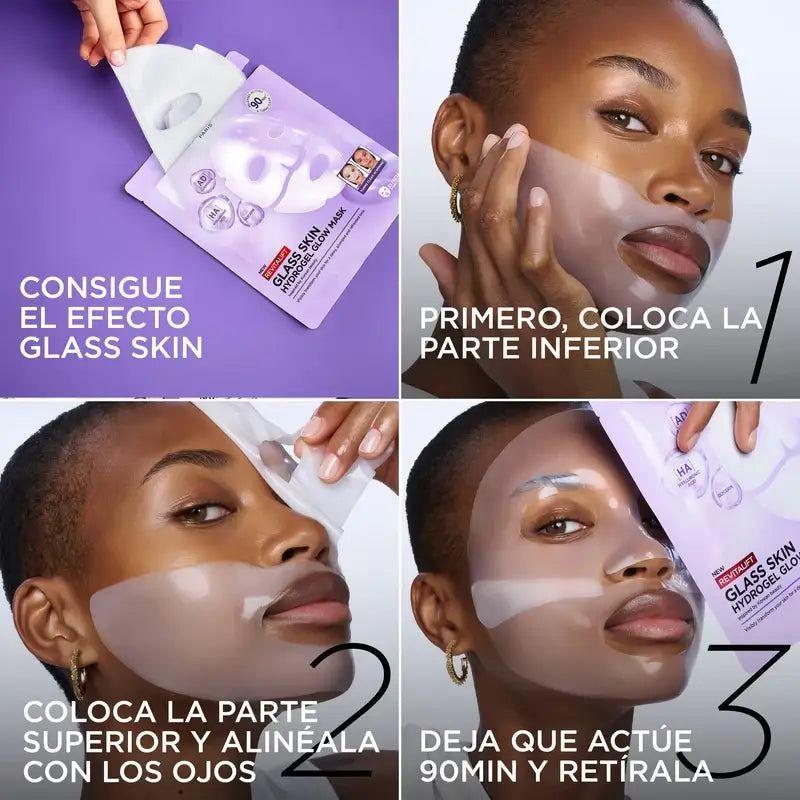 L'Oréal Paris Tissue Mask Revitalift Filler Glass Skin – hydrogélová pleťová maska, 1 ks