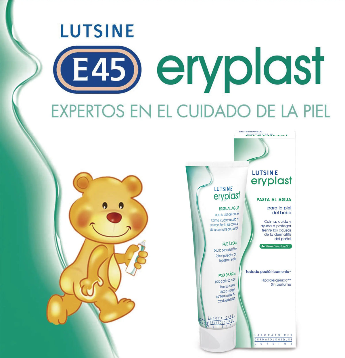 Eryplast Lutsine E45 Krémová pasta na báze vody na detské plienky, balenie 2 x 75 g