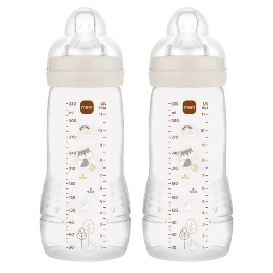Mam Baby Fľaša Easy Active Neutrálna lesklá, 2×330 ml 
