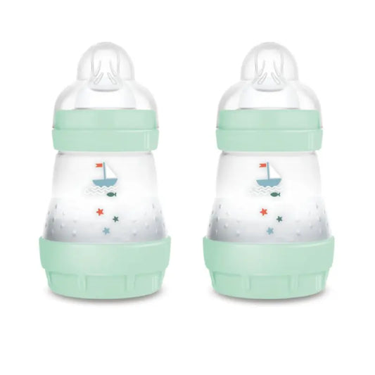 Mam Baby fľaša Easy Start proti kolike, jasne modrá, 2 × 160 ml 