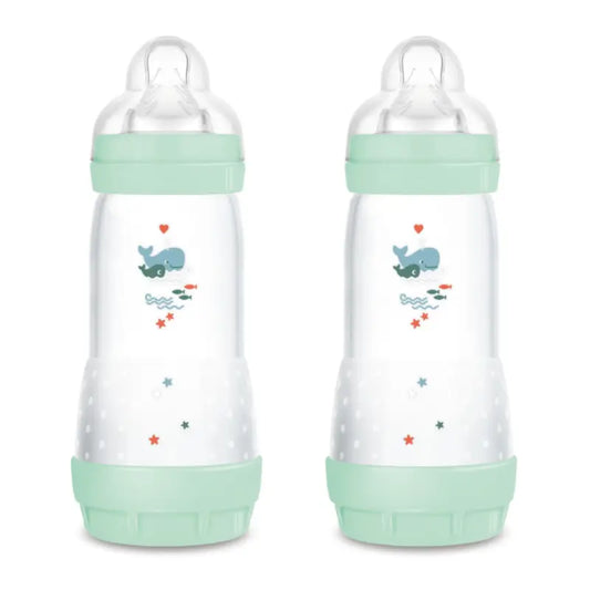 Mam Baby fľaša Easy Start proti kolike, jasne modrá, 2 × 320 ml 