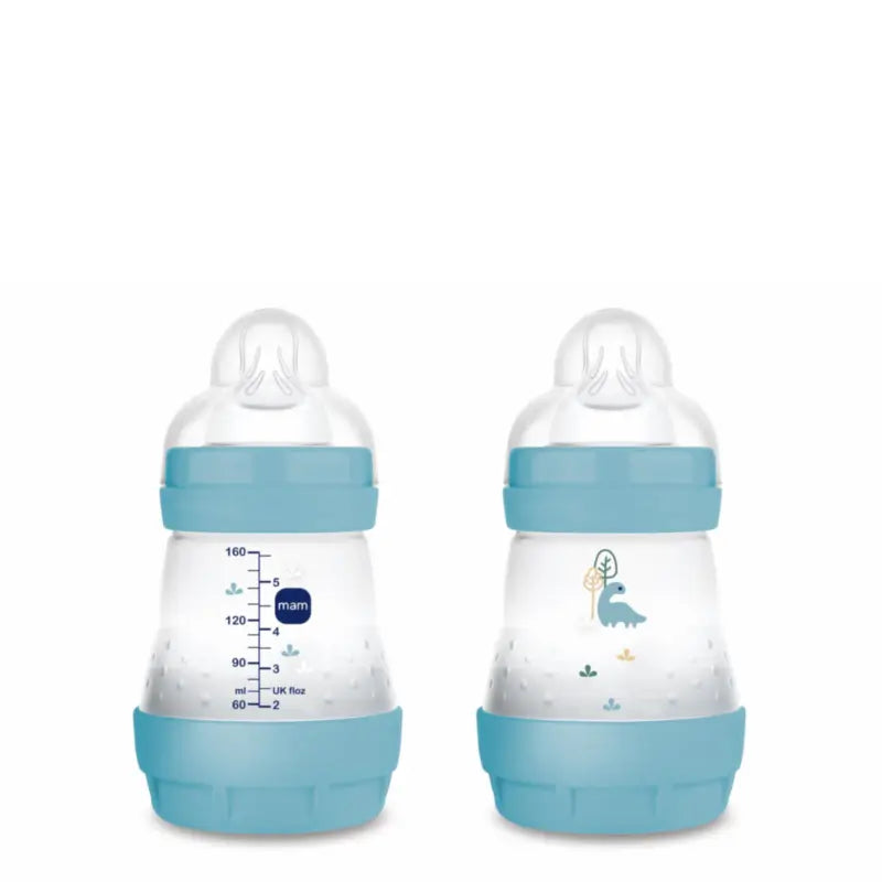 Mam Baby Fľaša Easy Start proti kolike, matná modrá, 2 × 160 ml 
