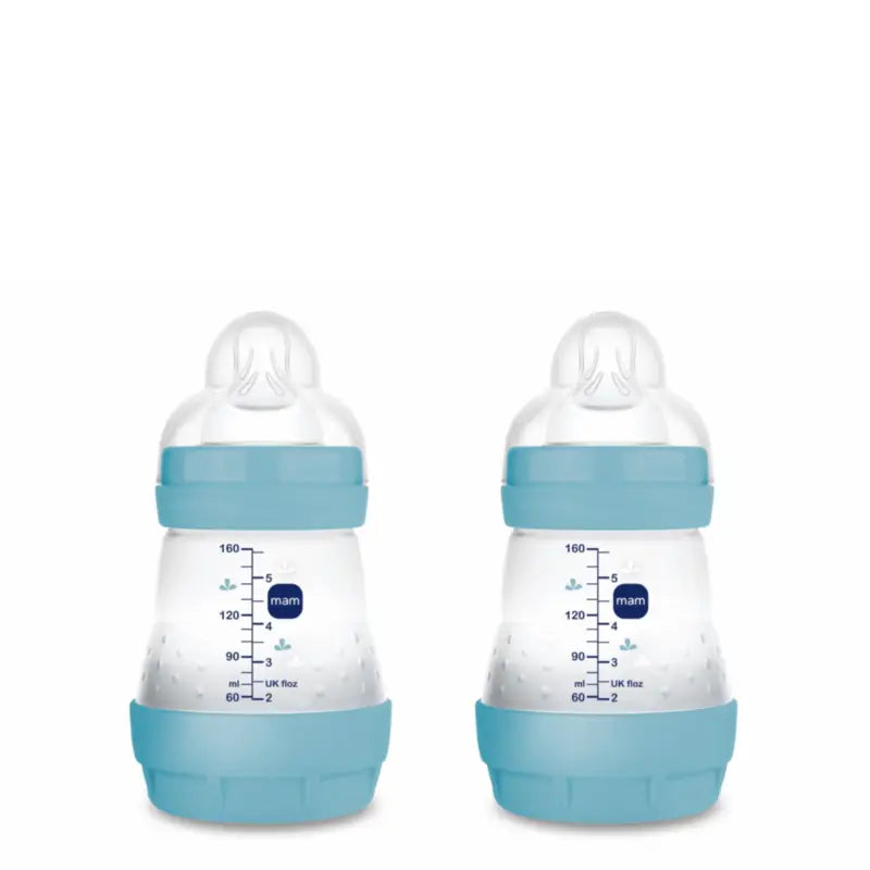 Mam Baby Fľaša Easy Start proti kolike, matná modrá, 2 × 160 ml 