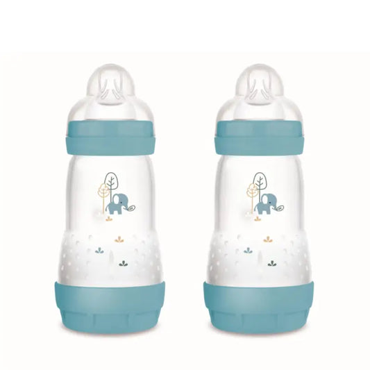 Mam Baby fľaša Easy Start proti kolike, matná modrá, 2 × 260 ml 