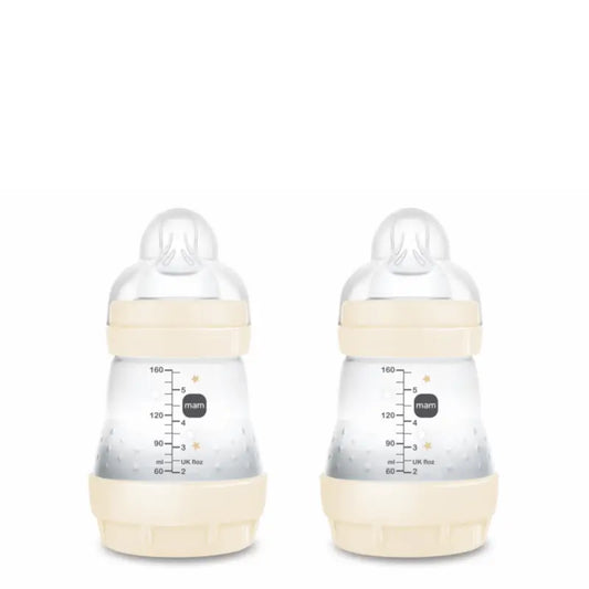 Mam Baby Fľaša Easy Start proti kolike, neutrálna, lesklá, 2 × 160 ml 