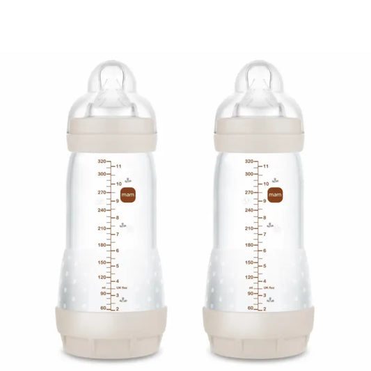 Mam Baby fľaša Easy Start proti kolike, neutrálna, matná, 2×320 ml 