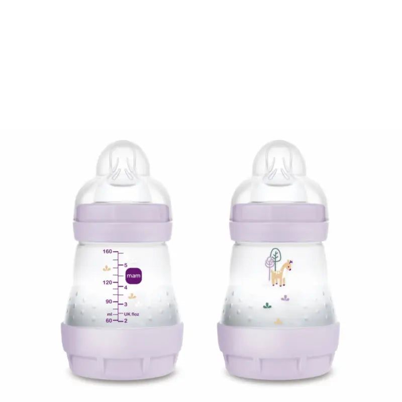 Mam Baby Fľaša Easy Start proti kolike, matná ružová, 2 × 160 ml 