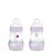 Mam Baby Fľaša Easy Start proti kolike, matná ružová, 2 × 160 ml 