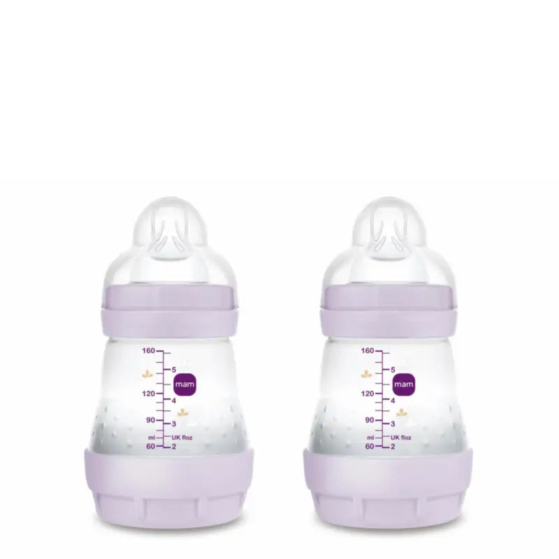Mam Baby Fľaša Easy Start proti kolike, matná ružová, 2 × 160 ml 