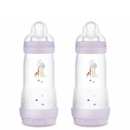 Mam Baby Fľaša Easy Start proti kolike, matná ružová, 2×320 ml 