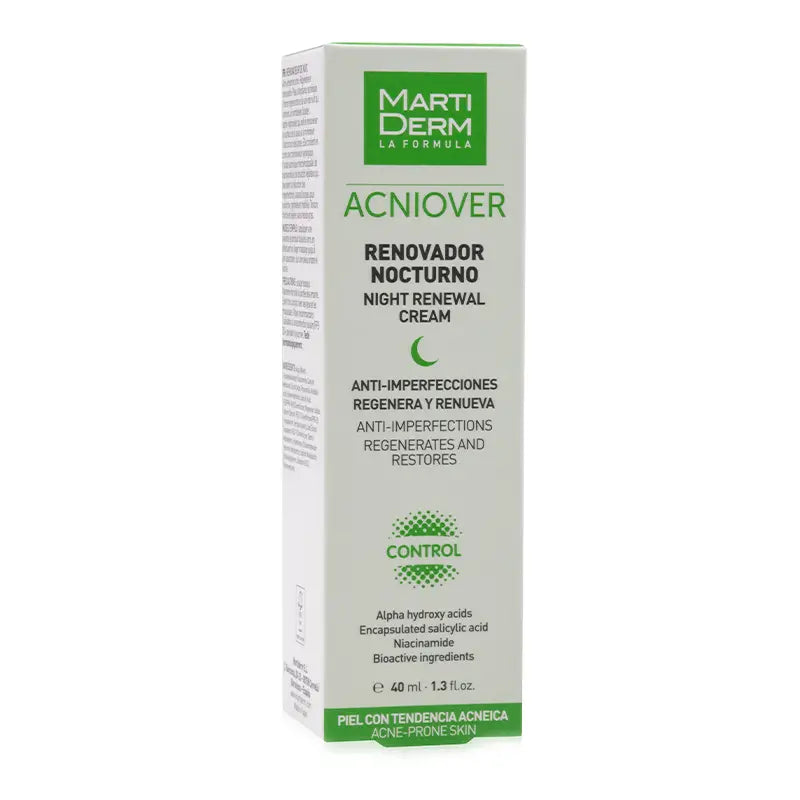 Martiderm Acniover Nočný regeneračný krém proti nedokonalostiam pleti 40 ml