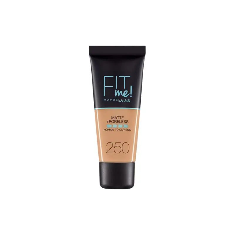 Maybelline New York Podkladový krém Fit Me Mate s efektom zúženia pórov, odtieň 250 Sun Beige, prispôsobí sa tónu a štruktúre stredne tmavej pleti – 30 ml