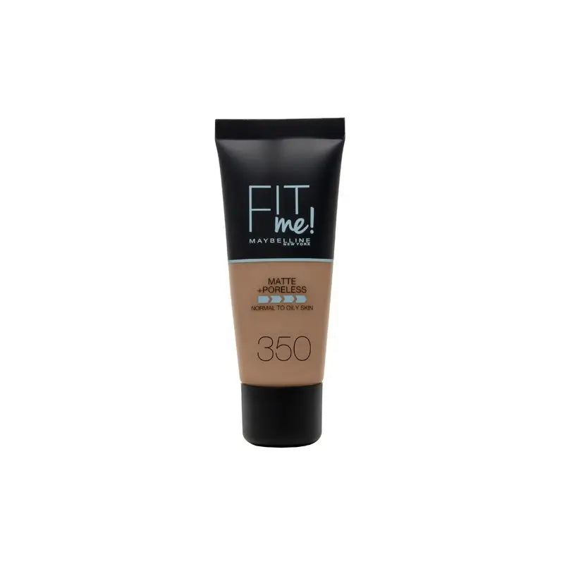 Maybelline New York Podklad pod make-up Fit Me Mate s efektom zúženia pórov, odtieň 350 Caramel, prispôsobí sa tónu a štruktúre tmavej pleti – 30 ml