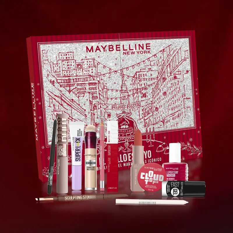 Adventný kalendár Maybelline, 12 produktov