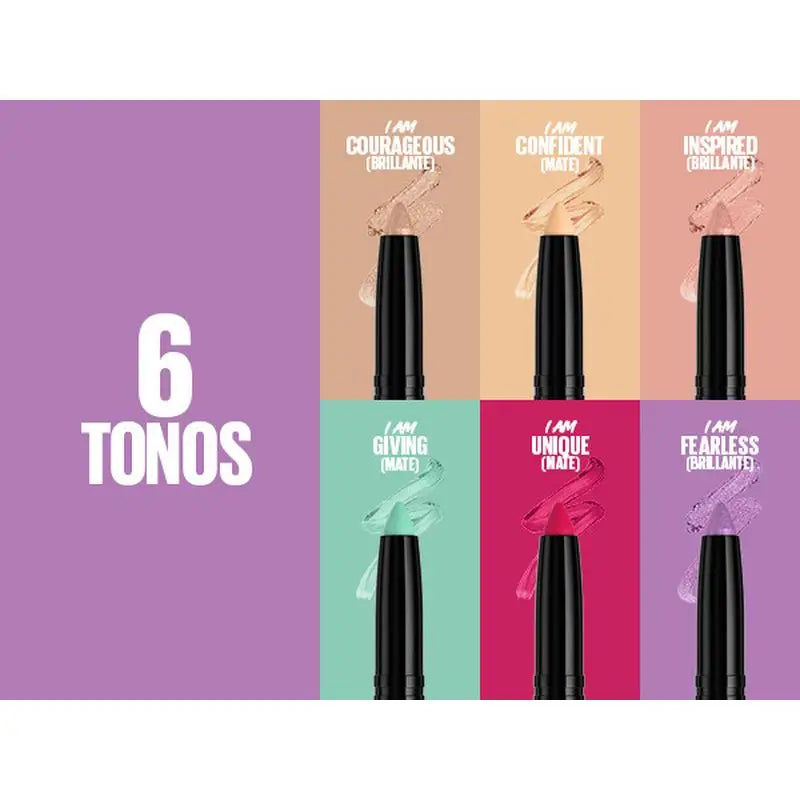 Maybelline New York Color Tattoo Stix, očný tieň + očné linky v tyčinkovom formáte. Odtieň I Am Confident.