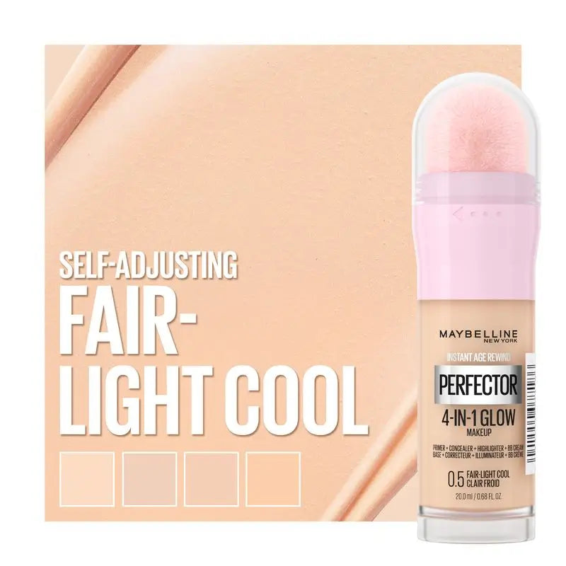 Maybelline New York Instant Perfector Glow 4 v 1, rozjasňovač, ktorý môžete používať podľa vlastnej voľby, odtieň 0.5 Fair Light Cool