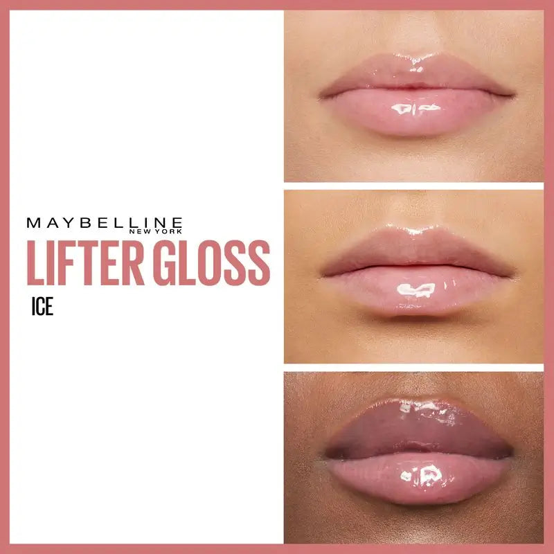 Maybelline New York Lifter Gloss lesk na pery, odtieň 02 Ice. Intenzívna hydratácia a plné pery.