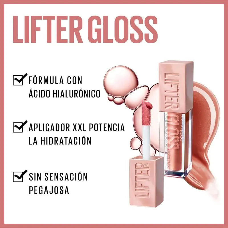 Maybelline New York Lifter Gloss – lesk na pery, odtieň 03 Moon. Intenzívna hydratácia a plné pery.