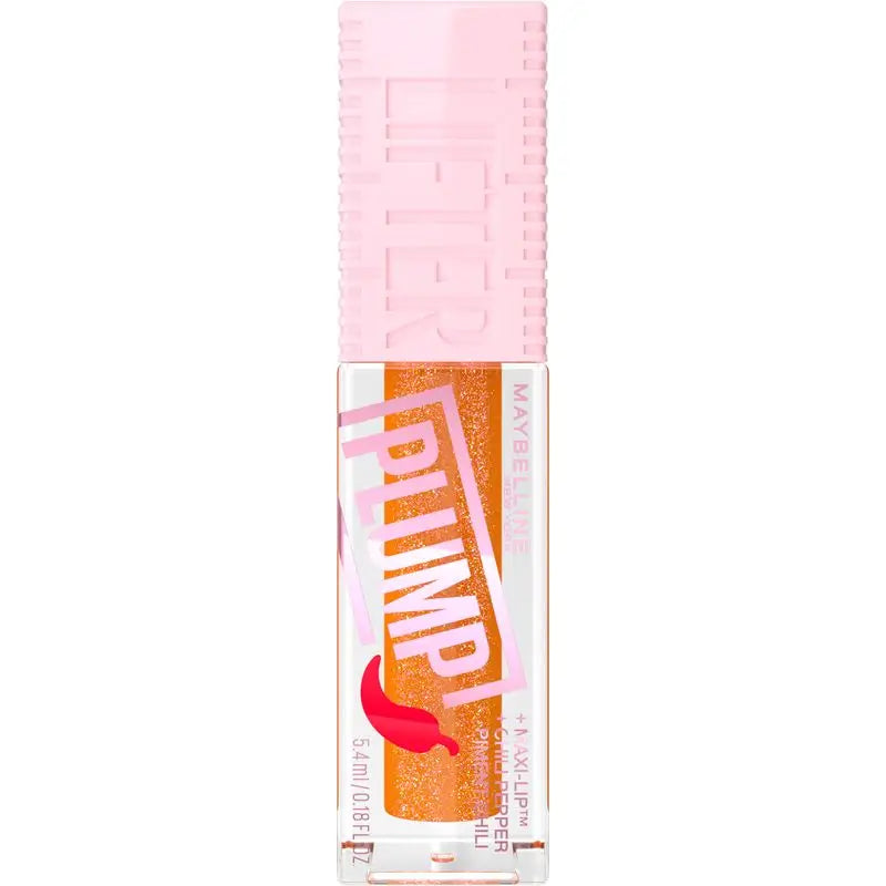 Maybelline New York Lifter Plump s chilli papričkou a kyselinou hyalurónovou, odtieň 008 Hot Honey