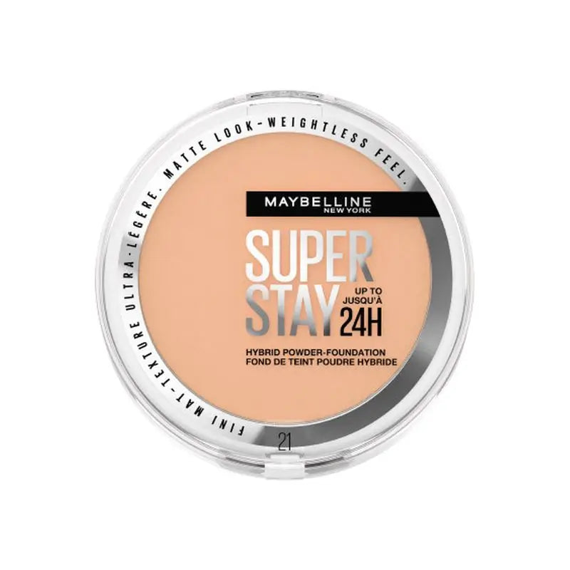 Maybelline New York Superstay Hybrid 24H púderový podklad pod make-up, super krycie, super ľahký, až 24 hodín, odtieň 21