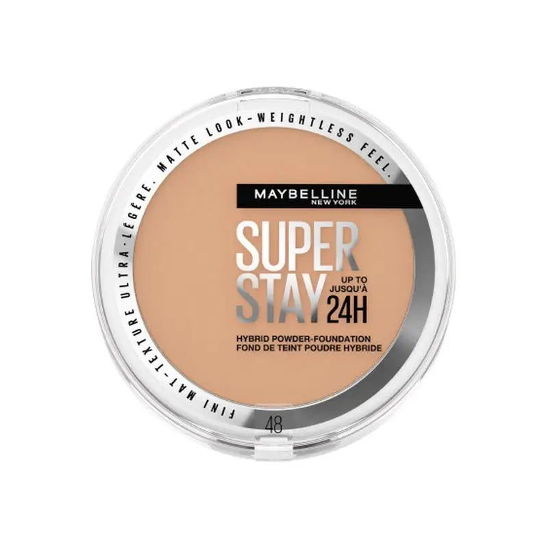 Maybelline New York Superstay Hybrid 24H púderový podklad pod make-up, super krycie, super ľahký, až 24 hodín, odtieň 48