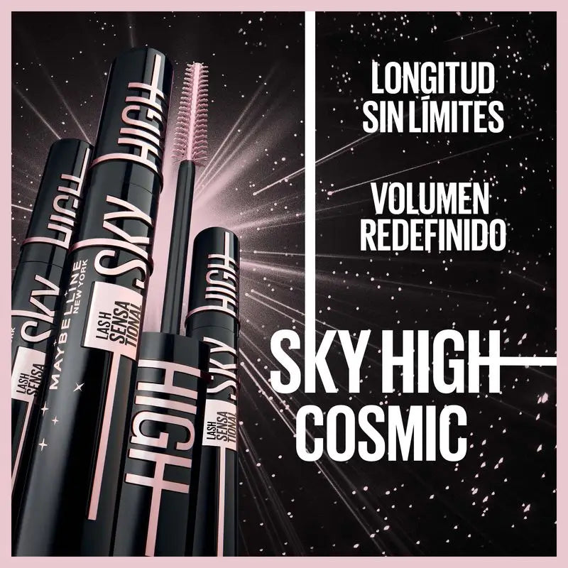 Maybelline New York Lash Sensational Sky High Cosmic: Riasenka, dĺžka a objem, ultra čierna