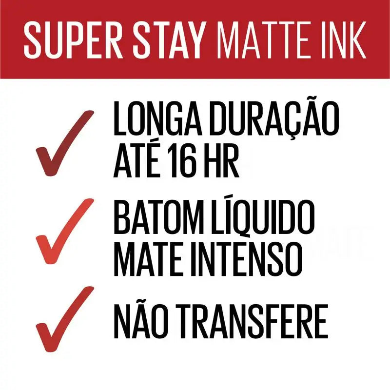 Maybelline New York Matná rúž s dlhotrvajúcim účinkom Superstay Matte Ink, odtieň 155 Savant, ružová farba