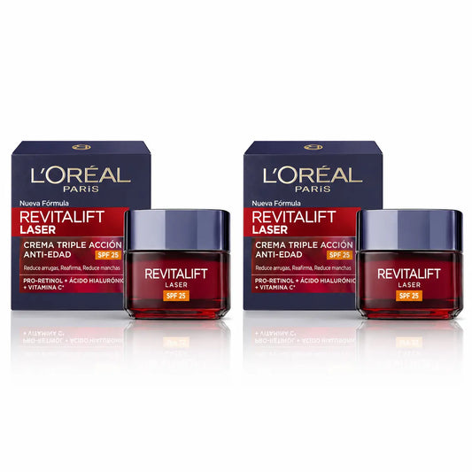 L'Oreal Revitalift Laser denný krém SPF 25, 50 ml, balenie po 2 ks