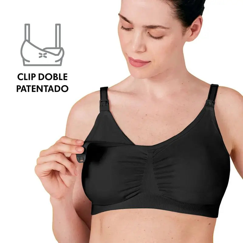 Medela Podprsenka na dojčenie a odsávanie mlieka 3 v 1, čierna, veľkosť L, 1 ks