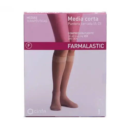Farmalastic Short Stocking Strong Compression Closed Toe Closed Toe, Size Small