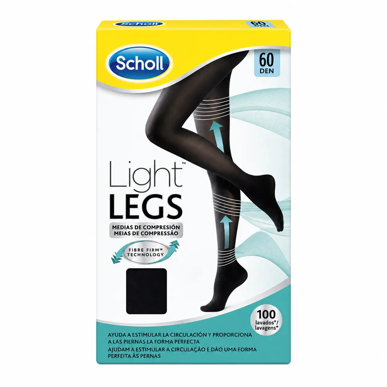 Ponožky E.T. Cint Comp Light 60 Den Scholl Light, veľkosť S, čierne