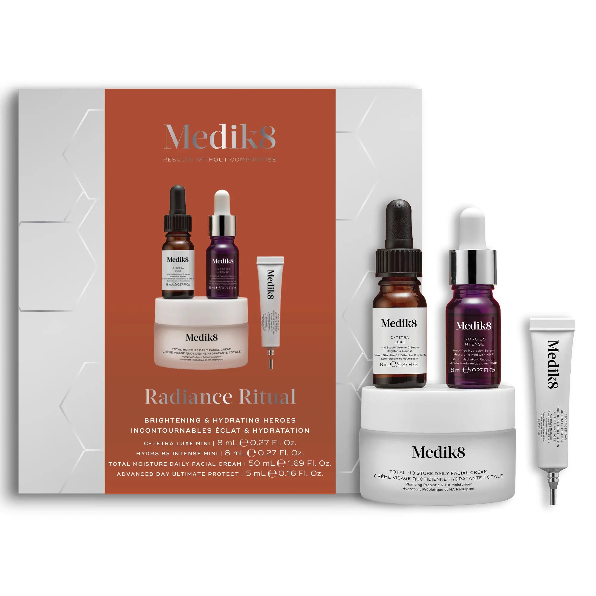 Medik8 Radiance Ritual Pack: vitamín C, hydratácia a SPF
