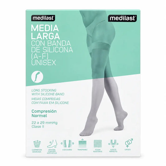Medilast, čierne ponožky s polodlhou dĺžkou, Blond Eg R110