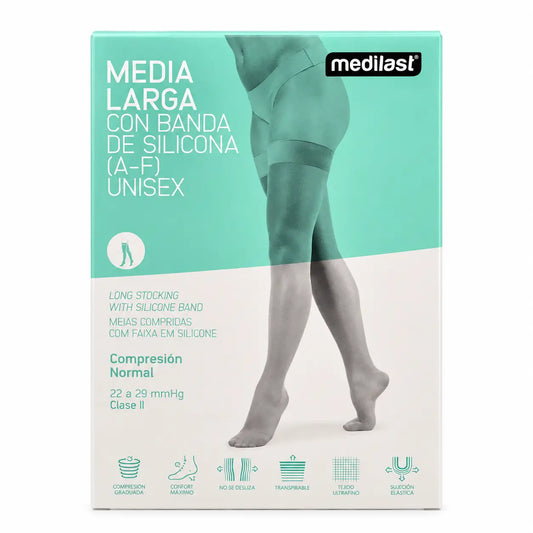 Medilast, dlhé ponožky, čierne, blond, veľkosť S, R110