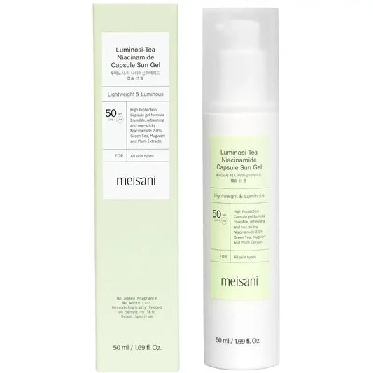Meisani Luminosi-Tea Niacinamide Capsule Sun Gel SPF50, 50 ml