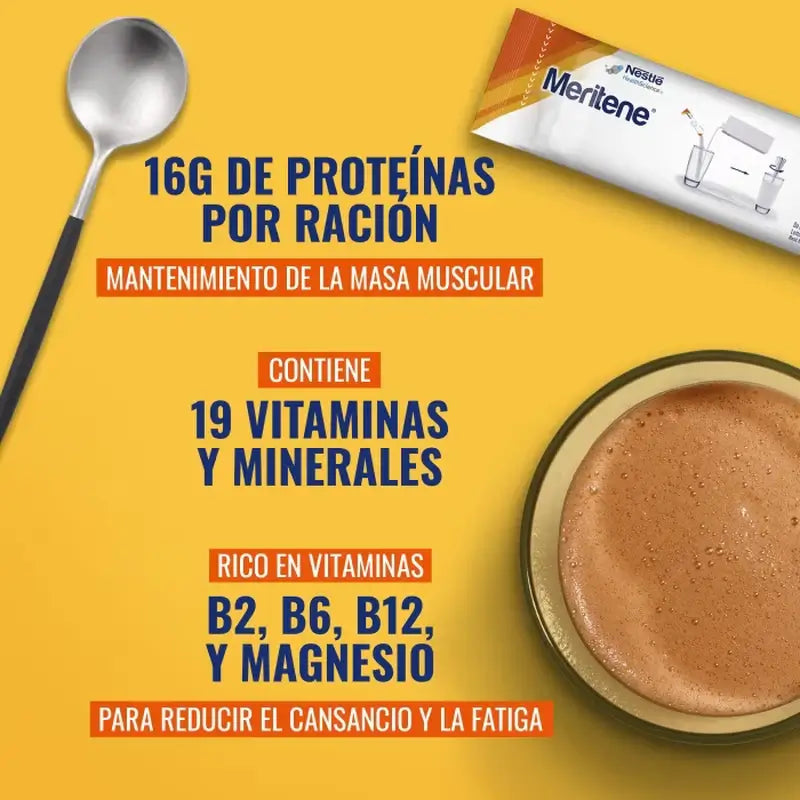 Meritene Sila a vitalita – kokteil s čokoládovou príchuťou, 15 vrecúšok po 30 g