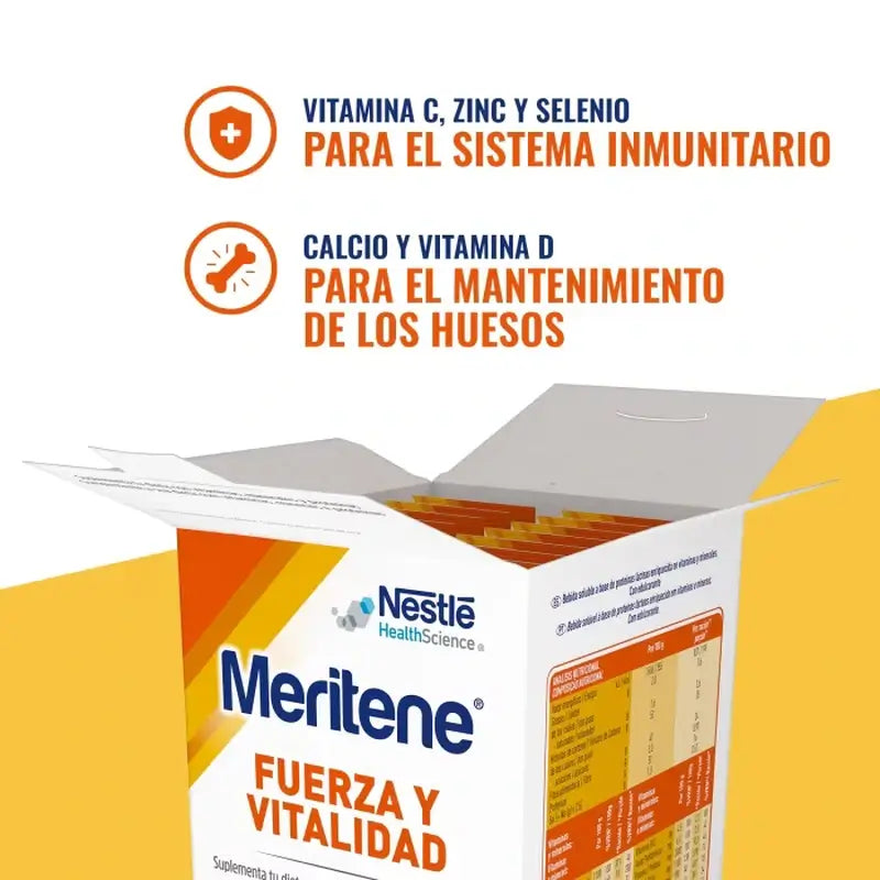 Meritene Sila a vitalita – kokteil s čokoládovou príchuťou, 15 vrecúšok po 30 g