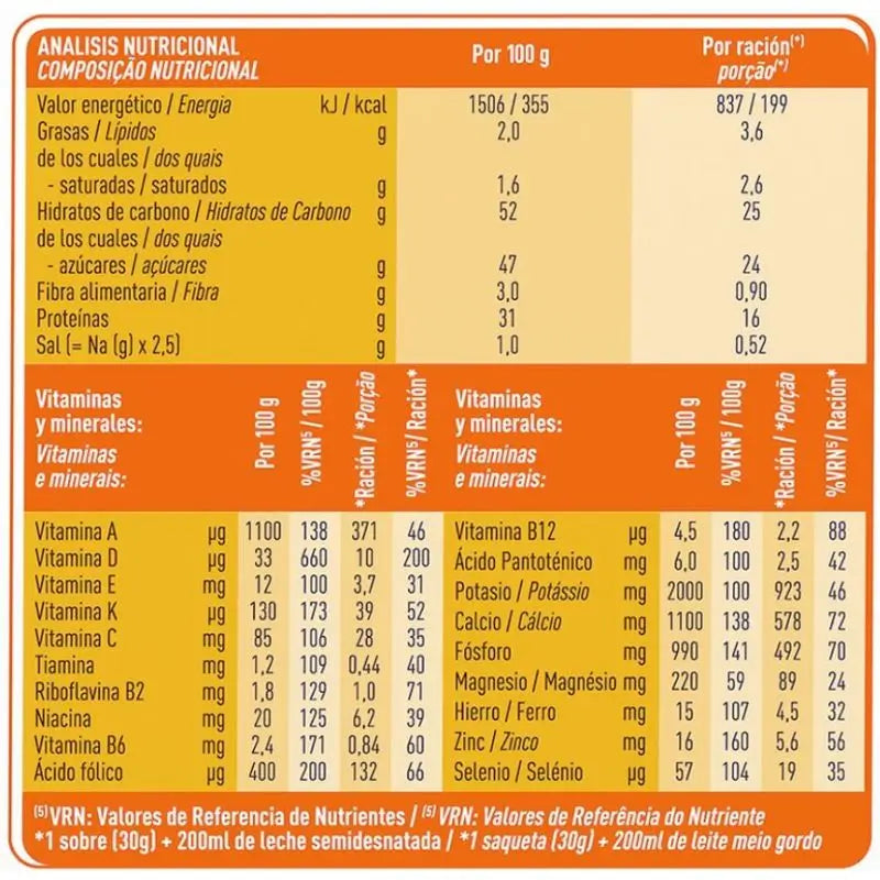 Meritene Sila a vitalita – vlákninový nápoj s príchuťou vanilky, 14 vrecúšok po 35 g