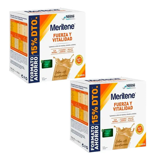 Meritene Sila a vitalita Káva bez kofeínu Úsporné balenie 2 x 30 vrecúšok