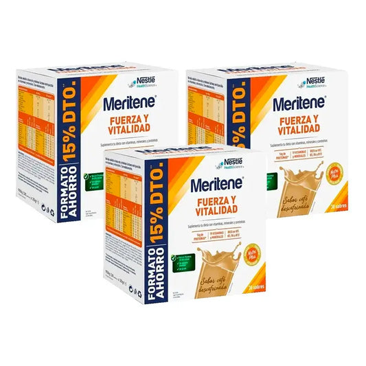 Meritene Sila a vitalita Káva bez kofeínu Výhodné balenie 3 x 30 vrecúšok