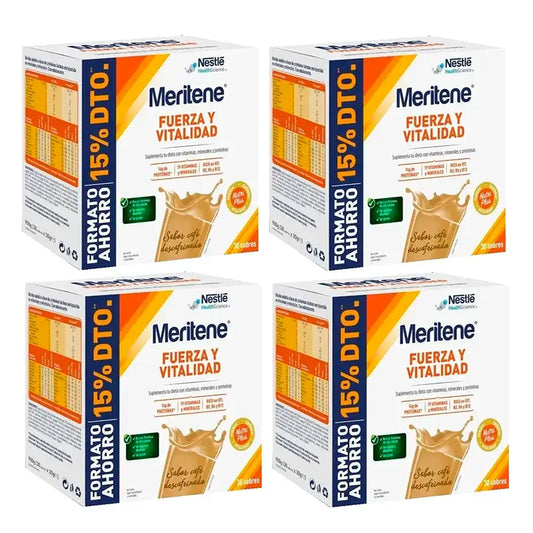 Meritene Sila a vitalita Káva bez kofeínu Úsporné balenie 4 x 30 vrecúšok