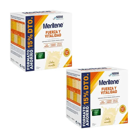 Meritene Sila a vitalita – vanilka, výhodné balenie 2 x 30 vrecúšok