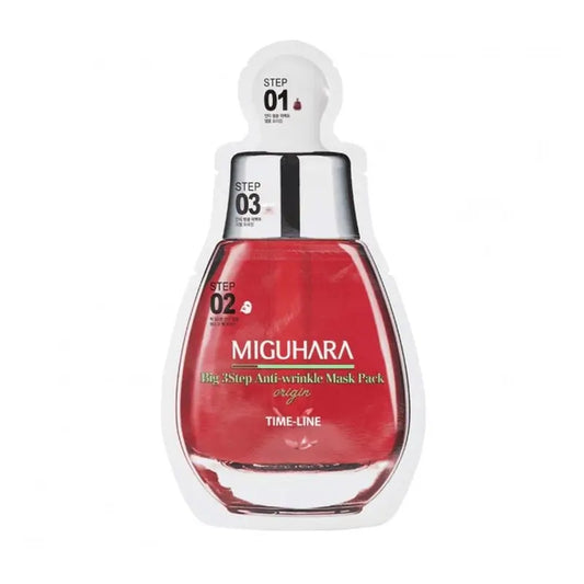 Miguhara Big 3 Step Anti-Wrinkle Mask Pack Origin, 1,7 ml + 2 ml + 25 ml 
