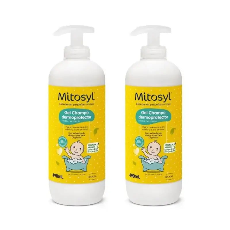 Mitosyl Detský dermoprotektívny gélový šampón, 2 × 490 ml 