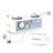 Mobiclinic Mobi3 – vzduchová matrac na prevenciu preležanín s kompresorom, 17 komôr. 200 × 105 × 12,8 cm