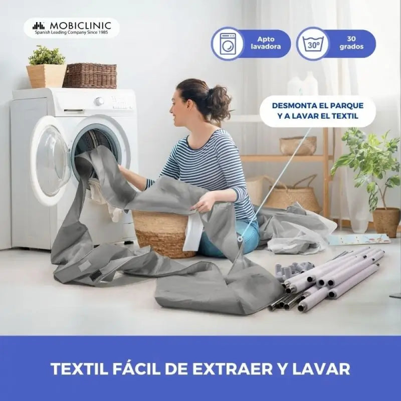 Mobiclinic Skladací detský ihrisko Happyland, šedé